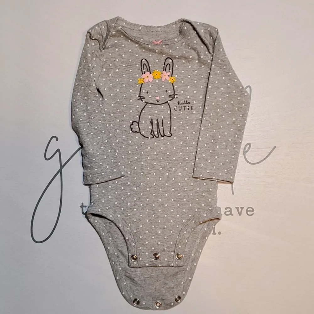 Nanette Lepore/Carters Spring Bundle: Mint Sleeveless Top and Bunny Long Sleeve - Picture 2 of 11